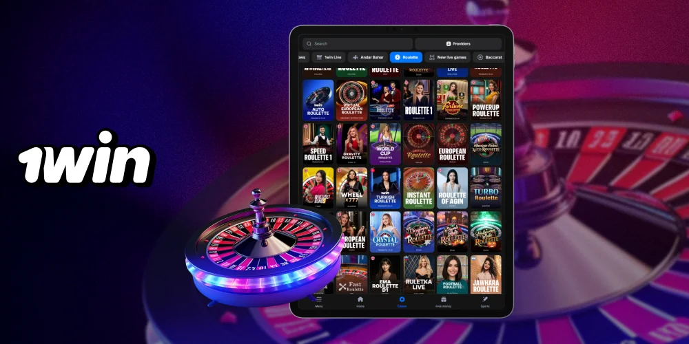 Selection of roulette games at 1win for Indian players