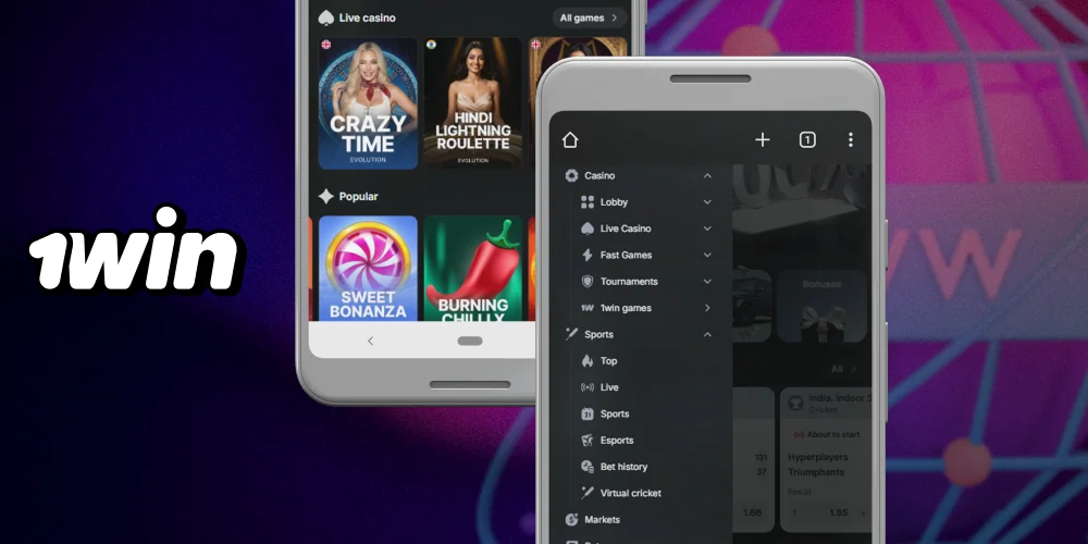 Step by step how to start using the mobile version of the 1win website