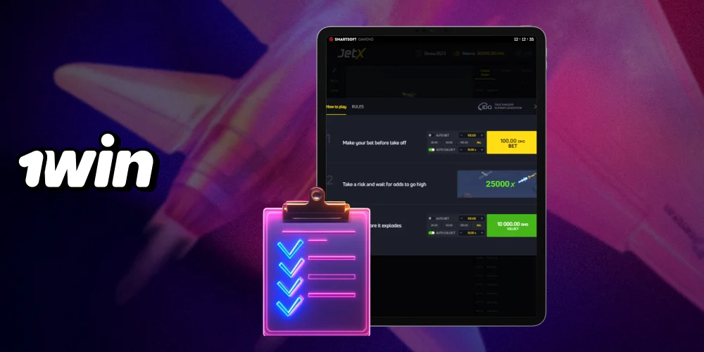 Read the rules before you start playing at 1win JetX India